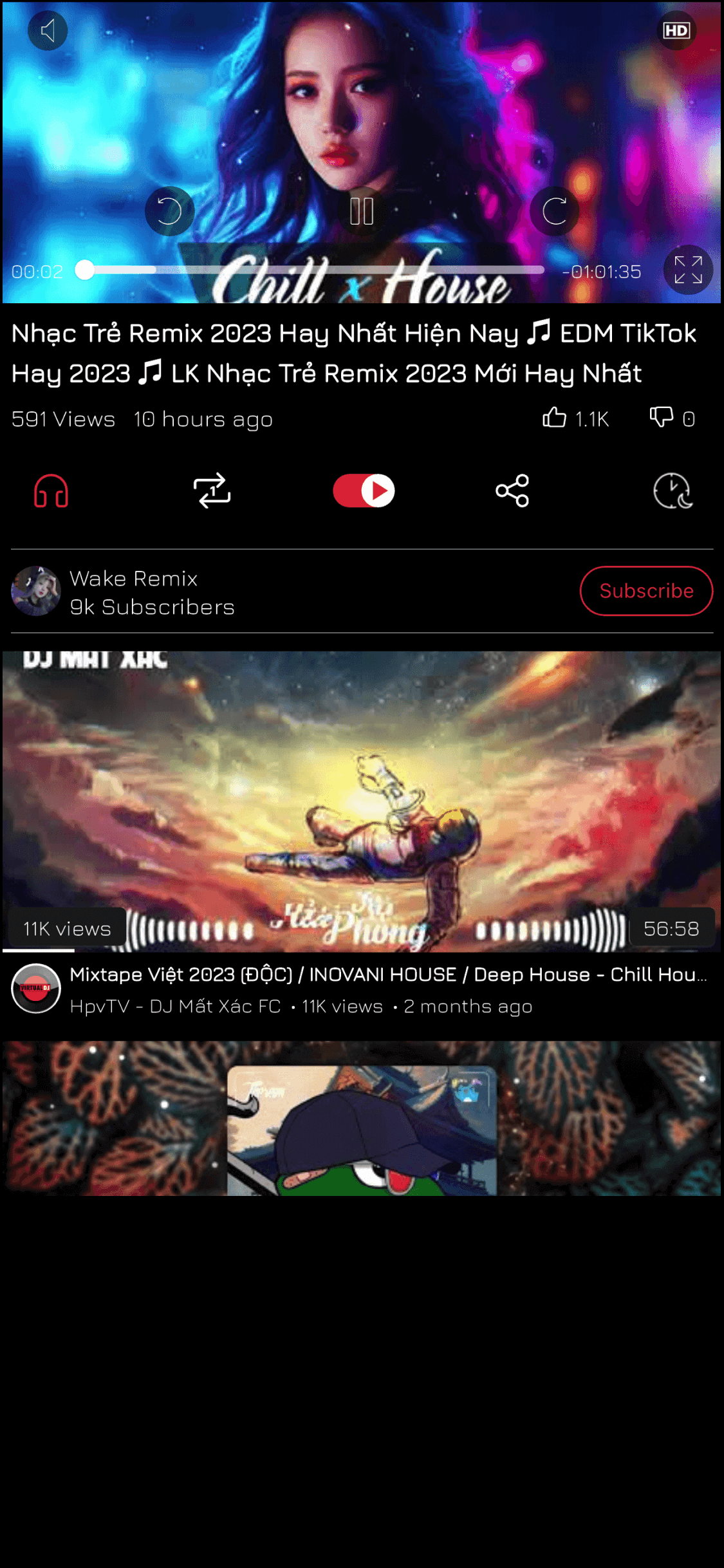 MusicDownloader now playing screen