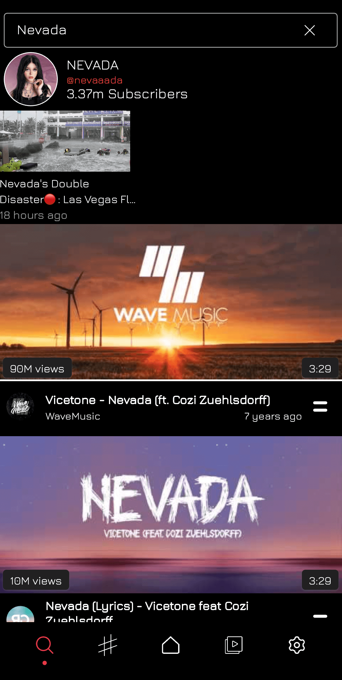 Search and discovery view in MusicDownloader